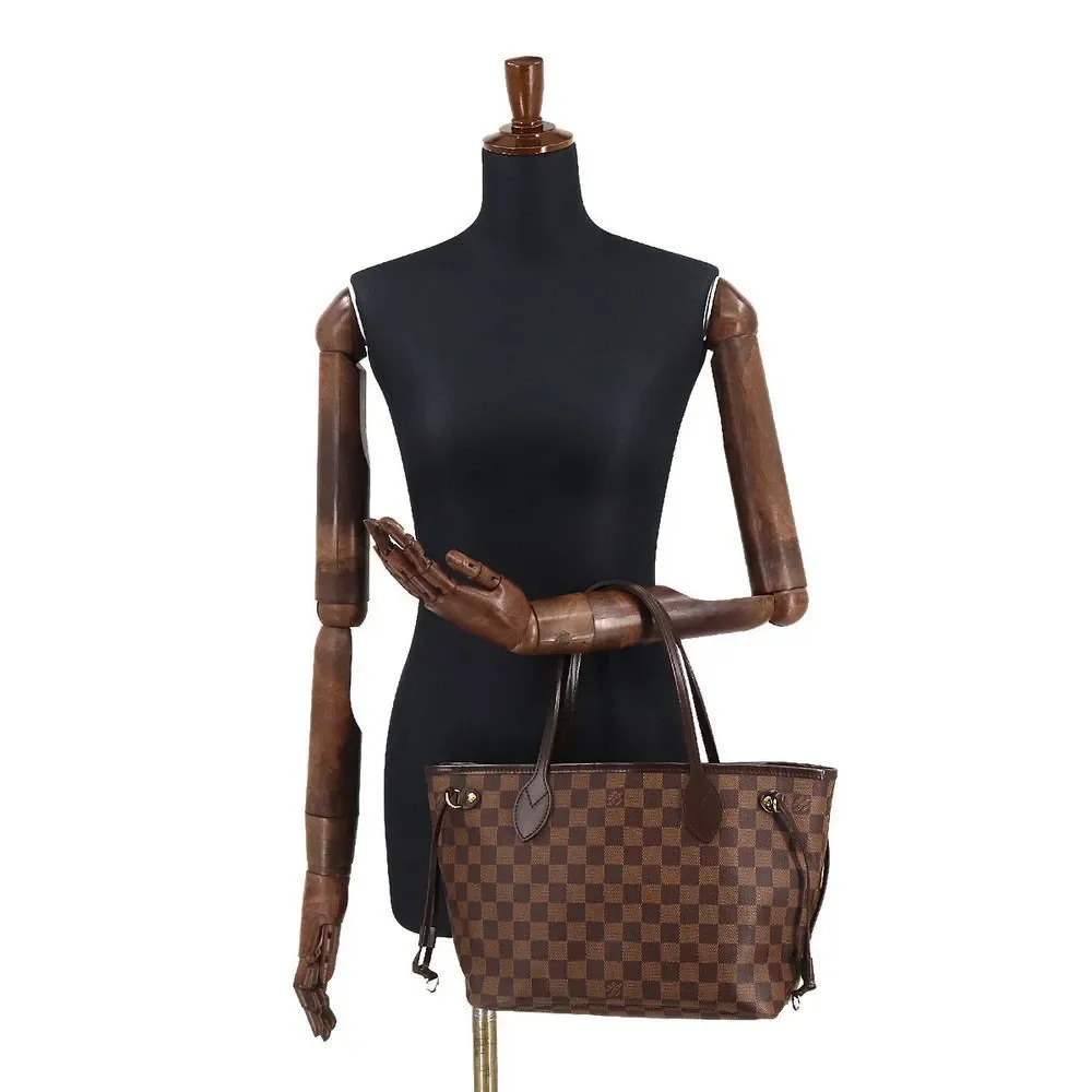 Louis Vuitton Damier Neverfull PM Tote Bag Ebene Brown
